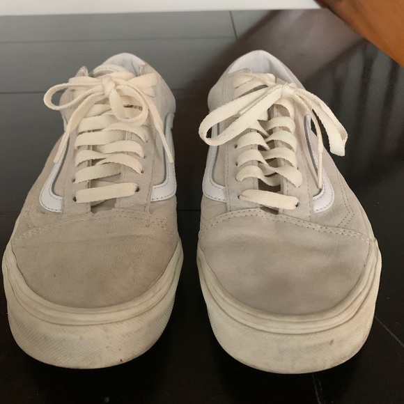 Cream white vans, women’s 9, men’s 7 - Picture 3 of 7